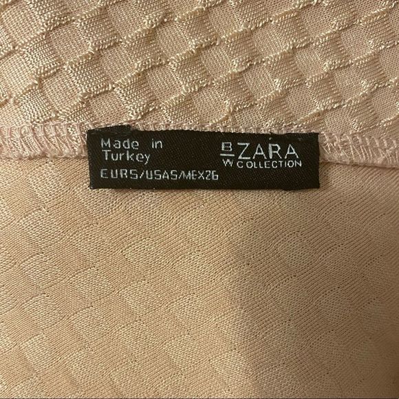 Zara Fitted Pink Dress Checkered Pattern - Picture 4 of 8